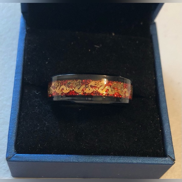 Accessories Ring Stainless Steel Dragon Inlay Zinc Alloy Platedfade Tarnish Resistant Poshmark